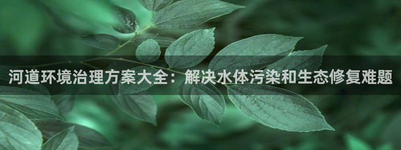 凯发k8娱乐官网手机端|河道环境治理方案