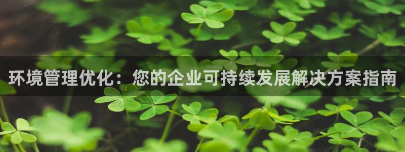 k8凯发中国|环境管理优化：您的企业可持续发展解决方案指南